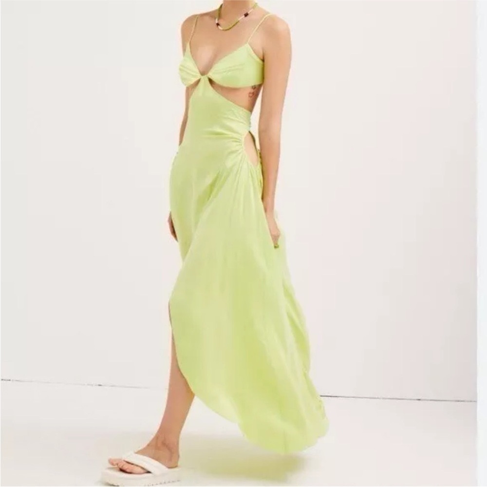 Gorgeous NWT Green For Love & Lemons "Toni" Maxi Dress Size Small